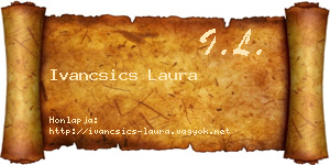 Ivancsics Laura névjegykártya